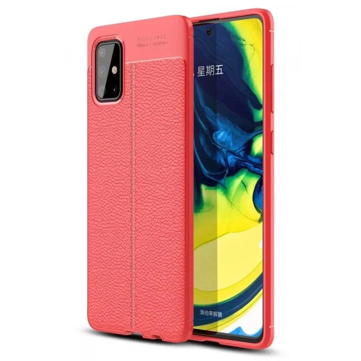 Mey İthalat®  Samsung Galaxy A71 Kılıf Auto Focus Kapak - Kırmızı