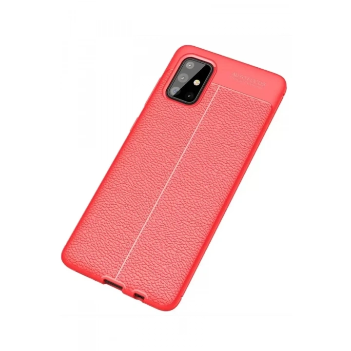 Mey İthalat®  Samsung Galaxy A71 Kılıf Auto Focus Kapak - Kırmızı