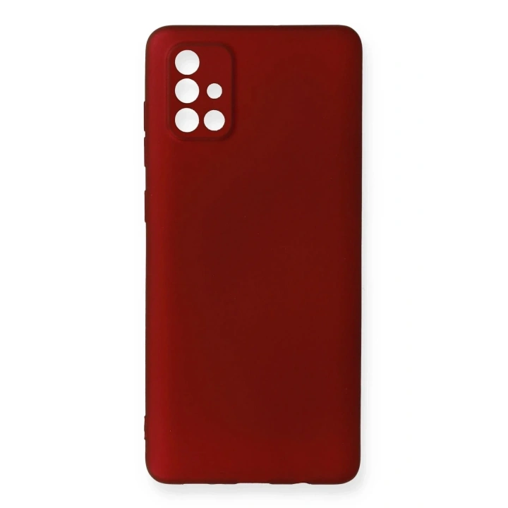 Mey İthalat®  Samsung Galaxy A71 Kılıf First Silikon - Bordo