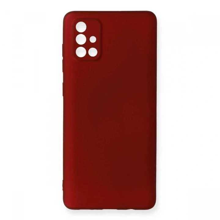 Mey İthalat®  Samsung Galaxy A71 Kılıf First Silikon - Bordo