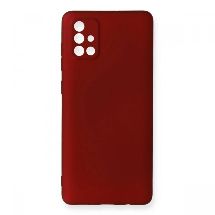 Mey İthalat®  Samsung Galaxy A71 Kılıf First Silikon - Bordo