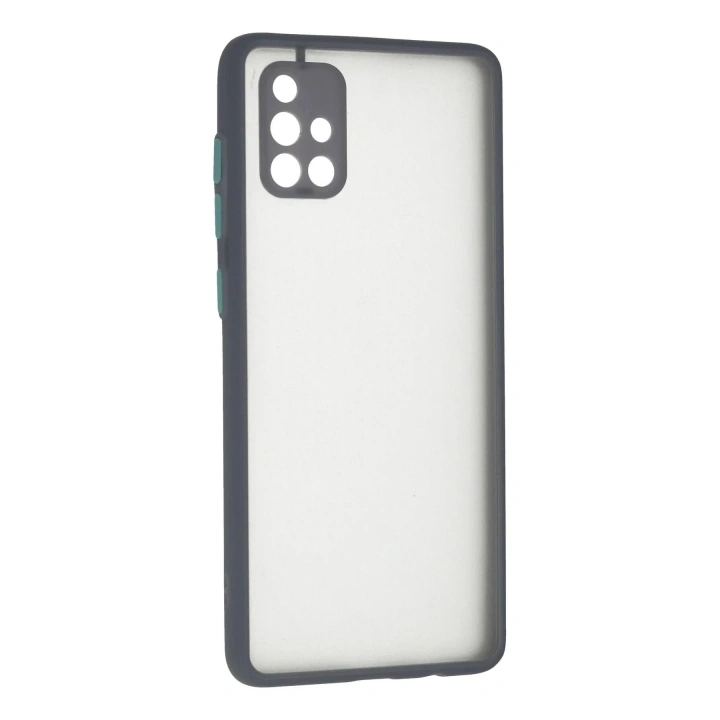 Mey İthalat®  Samsung Galaxy A71 Kılıf Montreal Silikon Kapak - Gri