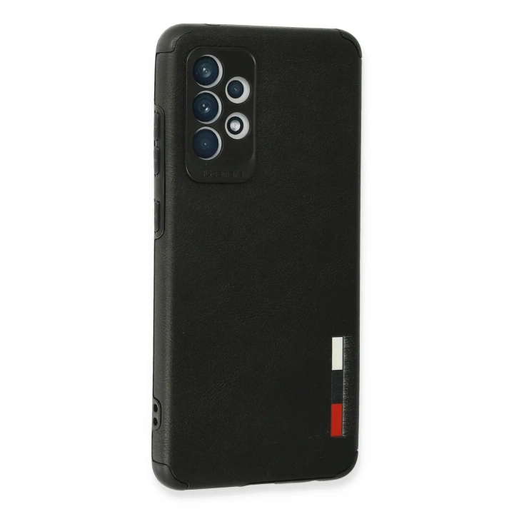 Mey İthalat®  Samsung Galaxy A72 Kılıf Loop Deri Silikon - Siyah