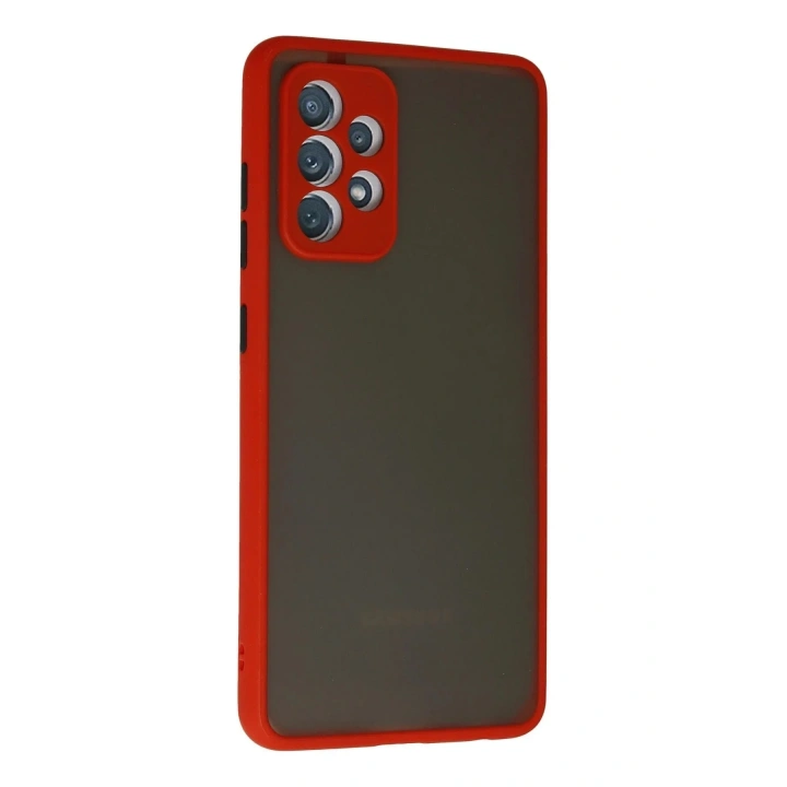 Mey İthalat®  Samsung Galaxy A72 Kılıf Montreal Silikon Kapak - Kırmızı