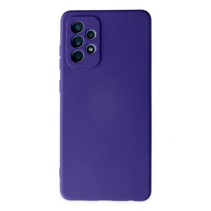 Mey İthalat®  Samsung Galaxy A72 Kılıf Nano içi Kadife Silikon - Mor