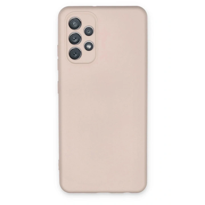 Mey İthalat®  Samsung Galaxy A72 Kılıf Nano içi Kadife Silikon - Pudra