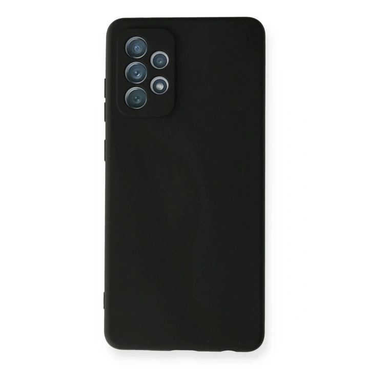 Mey İthalat®  Samsung Galaxy A72 Kılıf Nano içi Kadife Silikon - Siyah