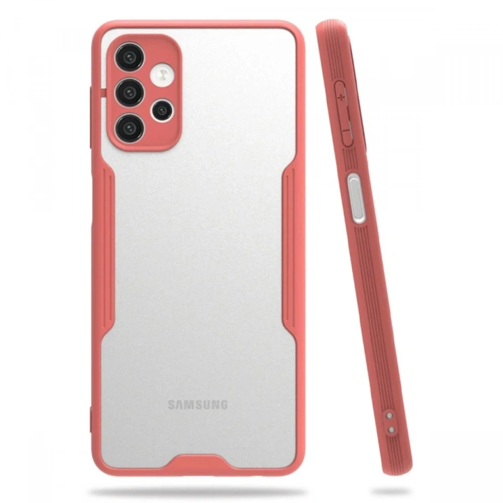 Mey İthalat®  Samsung Galaxy A72 Kılıf Platin Silikon - Pembe