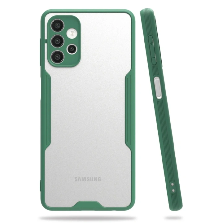 Mey İthalat®  Samsung Galaxy A72 Kılıf Platin Silikon - Yeşil
