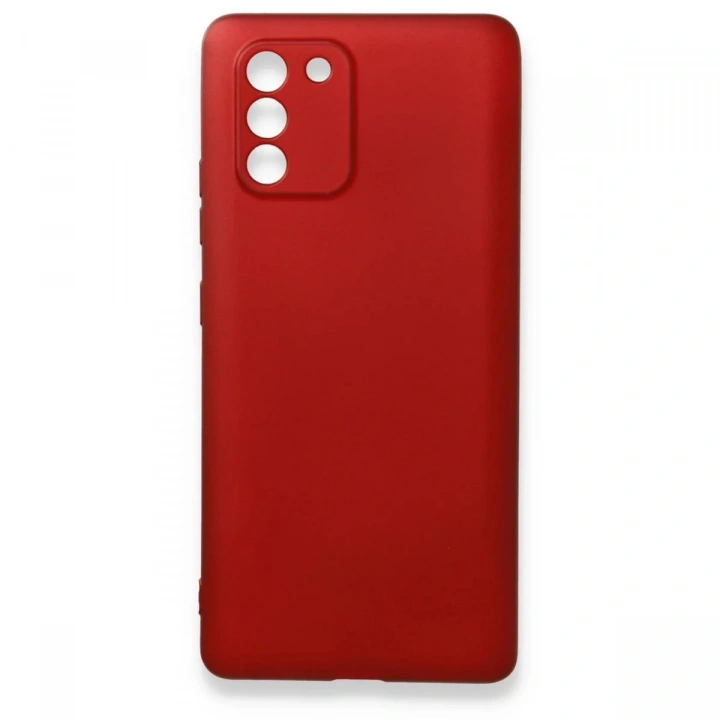 Mey İthalat®  Samsung Galaxy A91 / S10 Lite Kılıf First Silikon - Bordo