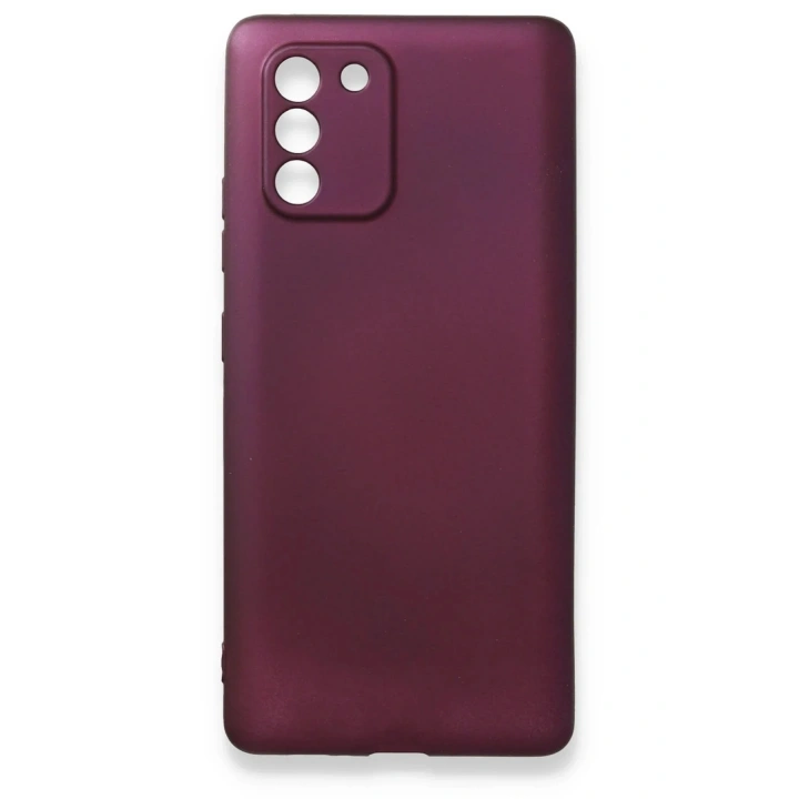 Mey İthalat®  Samsung Galaxy A91 / S10 Lite Kılıf First Silikon - Mürdüm