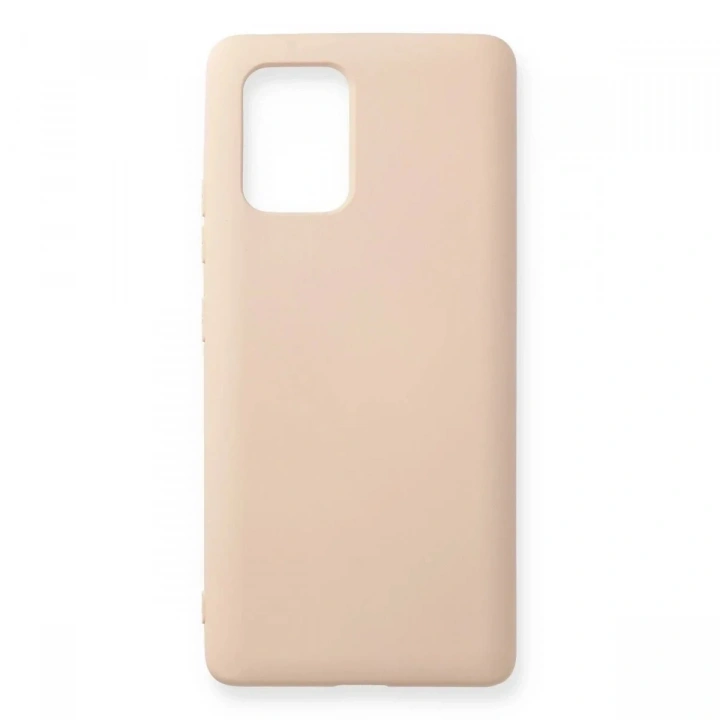 Mey İthalat®  Samsung Galaxy A91 / S10 Lite Kılıf Nano içi Kadife Silikon - Pudra