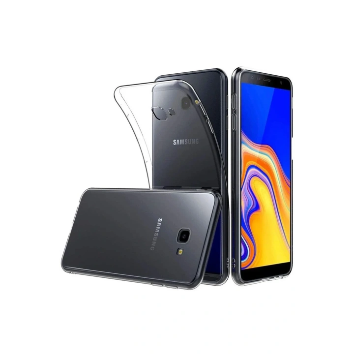 Mey İthalat®  Samsung Galaxy J4 Plus Kılıf Lüx Şeffaf Silikon