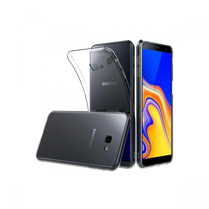 Mey İthalat®  Samsung Galaxy J4 Plus Kılıf Lüx Şeffaf Silikon
