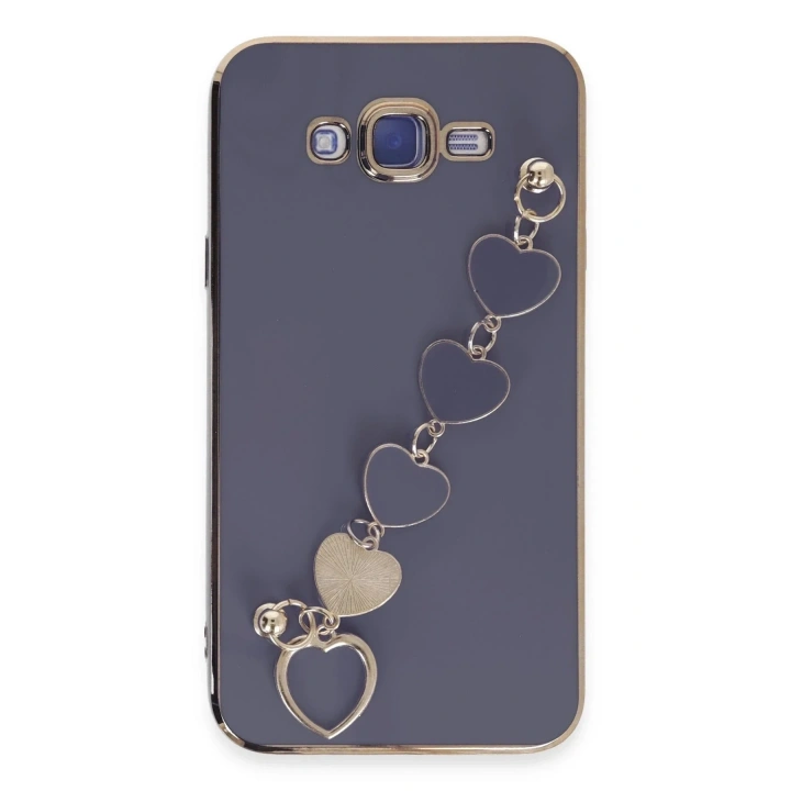 Mey İthalat®  Samsung Galaxy J7 Kılıf Esila Silikon - Gri