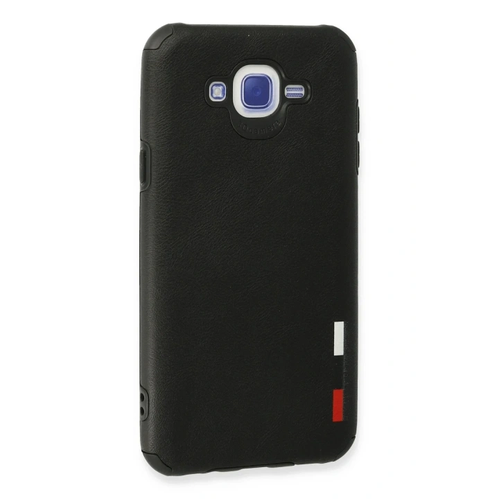 Mey İthalat®  Samsung Galaxy J7 Kılıf Loop Deri Silikon - Siyah