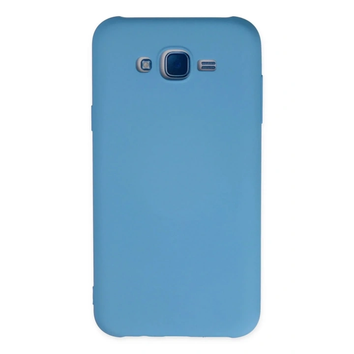 Mey İthalat®  Samsung Galaxy J7 Kılıf Nano içi Kadife Silikon - Mavi
