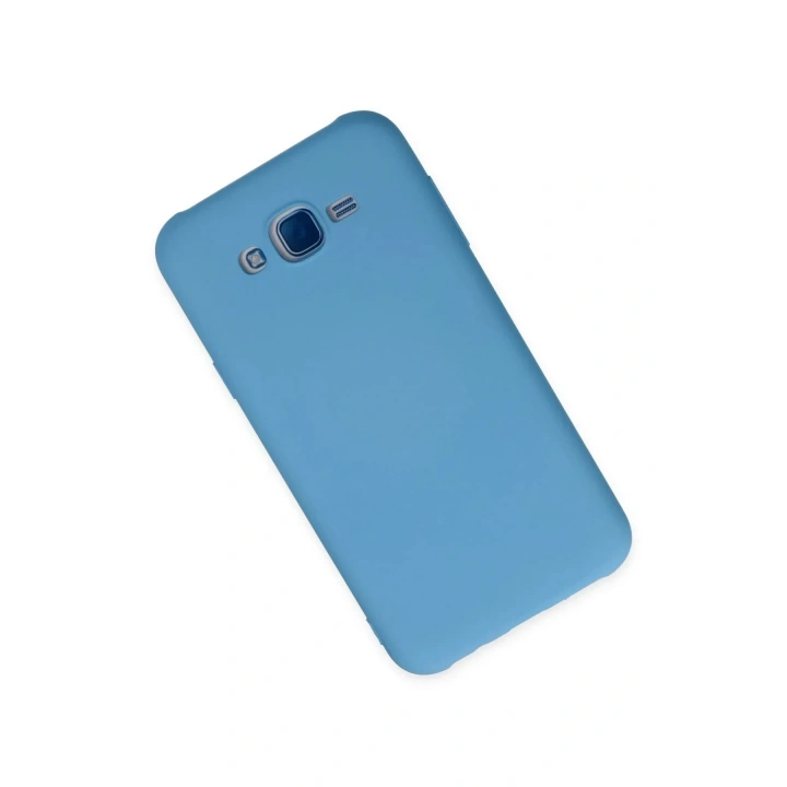 Mey İthalat®  Samsung Galaxy J7 Kılıf Nano içi Kadife Silikon - Mavi