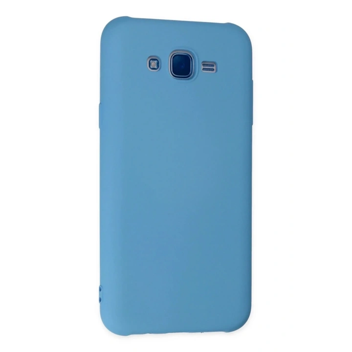 Mey İthalat®  Samsung Galaxy J7 Kılıf Nano içi Kadife Silikon - Mavi