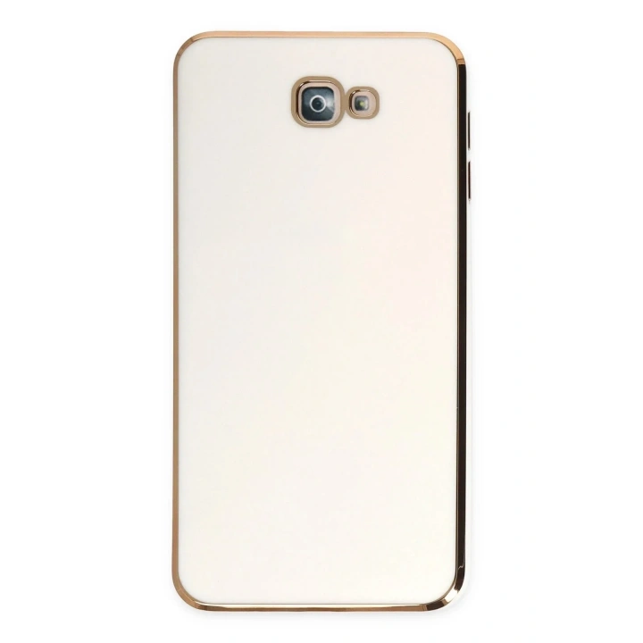 Mey İthalat®  Samsung Galaxy J7 Prime Kılıf Volet Silikon - Beyaz