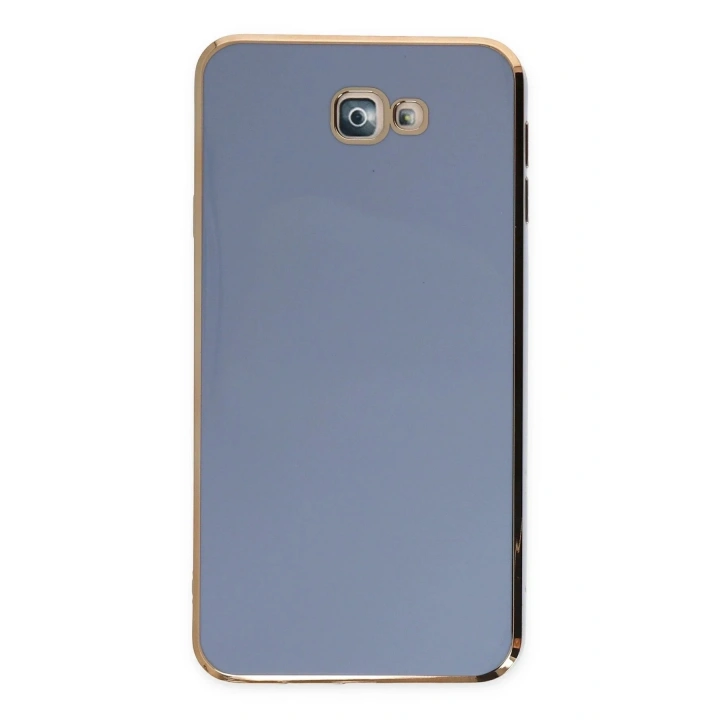 Mey İthalat®  Samsung Galaxy J7 Prime Kılıf Volet Silikon - Mavi