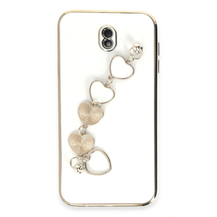 Mey İthalat®  Samsung Galaxy J7 Pro / J730 Kılıf Esila Silikon - Beyaz