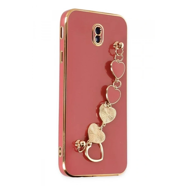 Mey İthalat®  Samsung Galaxy J7 Pro / J730 Kılıf Esila Silikon - Kırmızı