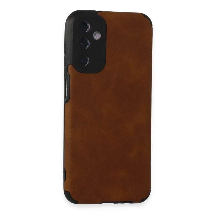 Mey İthalat®  Samsung Galaxy M14 5G Kılıf Loop Deri Silikon - Kahverengi