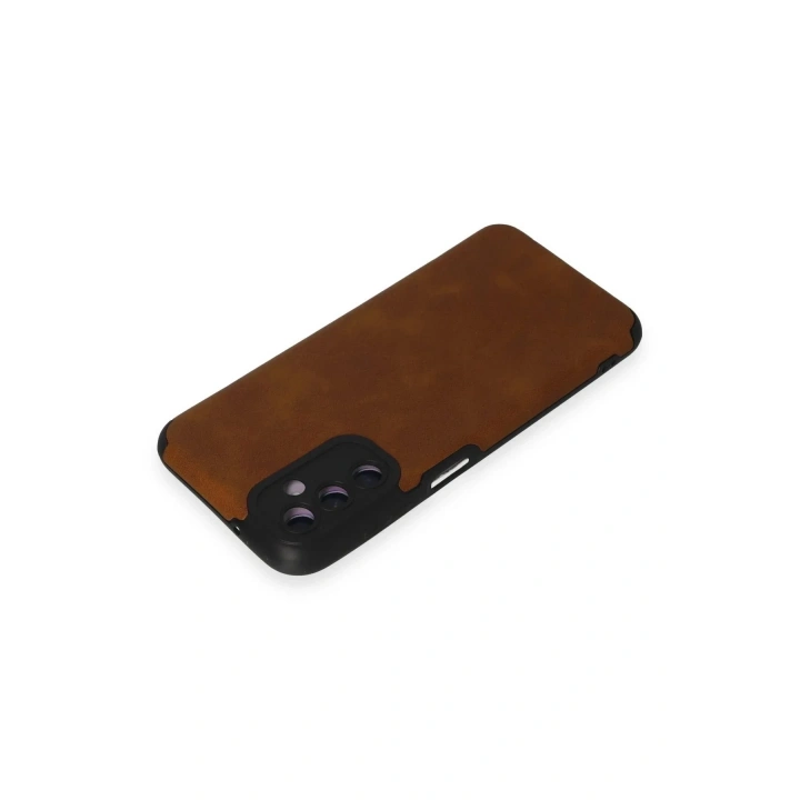 Mey İthalat®  Samsung Galaxy M14 5G Kılıf Loop Deri Silikon - Kahverengi