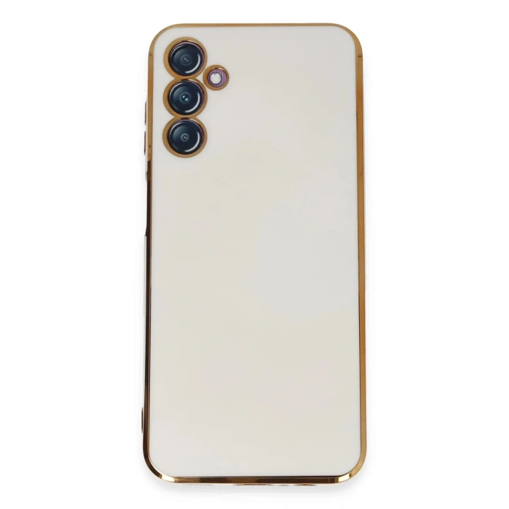 Mey İthalat®  Samsung Galaxy M14 5G Kılıf Volet Silikon - Beyaz