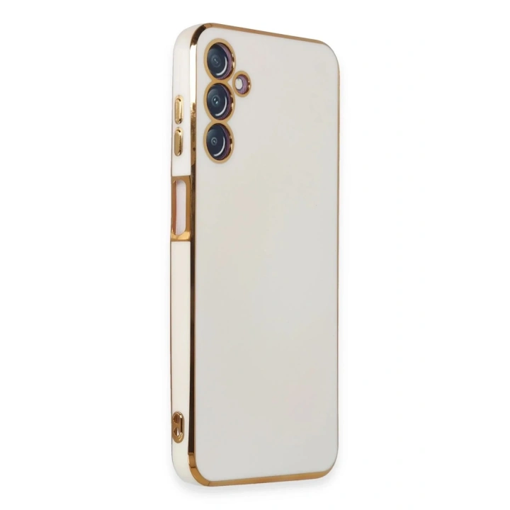 Mey İthalat®  Samsung Galaxy M14 5G Kılıf Volet Silikon - Beyaz