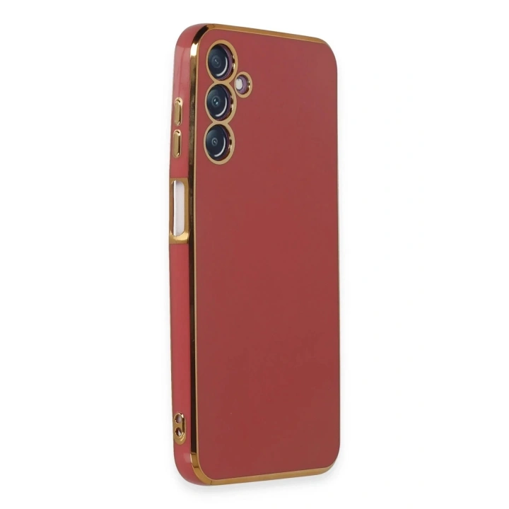 Mey İthalat®  Samsung Galaxy M14 5G Kılıf Volet Silikon - Kırmızı