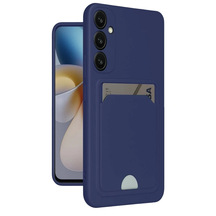 Mey İthalat®  Samsung Galaxy M15 Kelvin Kartvizitli Silikon - Lacivert