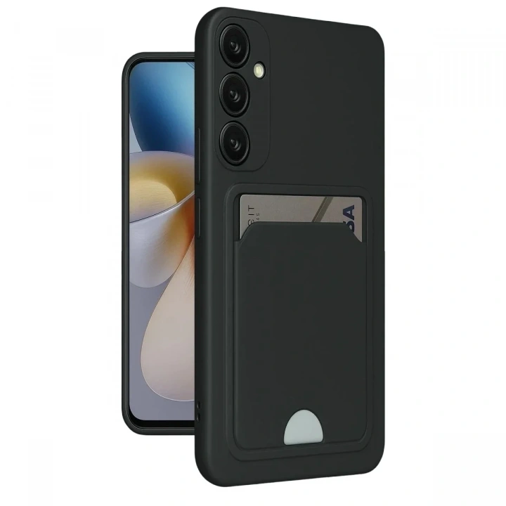 Mey İthalat®  Samsung Galaxy M15 Kelvin Kartvizitli Silikon - Siyah
