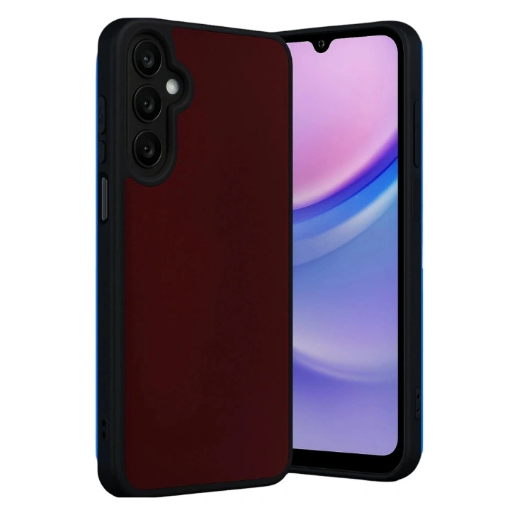 Mey İthalat®  Samsung Galaxy M15 Kılıf Aras Deri Kapak - Bordo