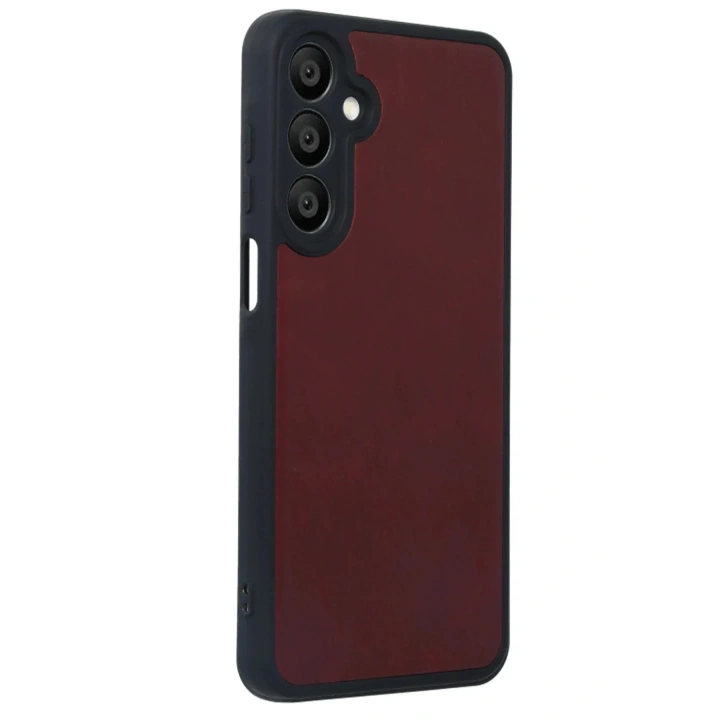 Mey İthalat®  Samsung Galaxy M15 Kılıf Aras Deri Kapak - Bordo