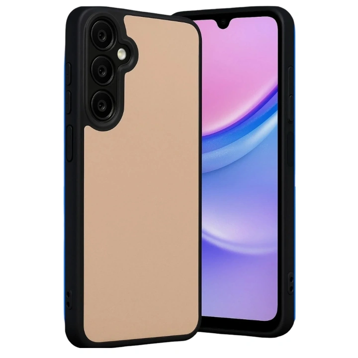 Mey İthalat®  Samsung Galaxy M15 Kılıf Aras Deri Kapak - Pudra