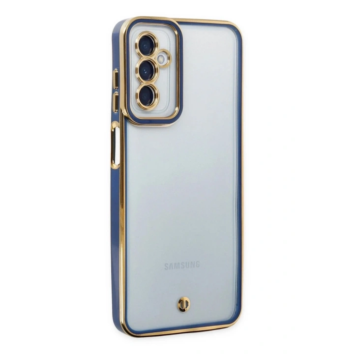 Mey İthalat®  Samsung Galaxy M23 Kılıf Liva Lens Silikon - Mavi
