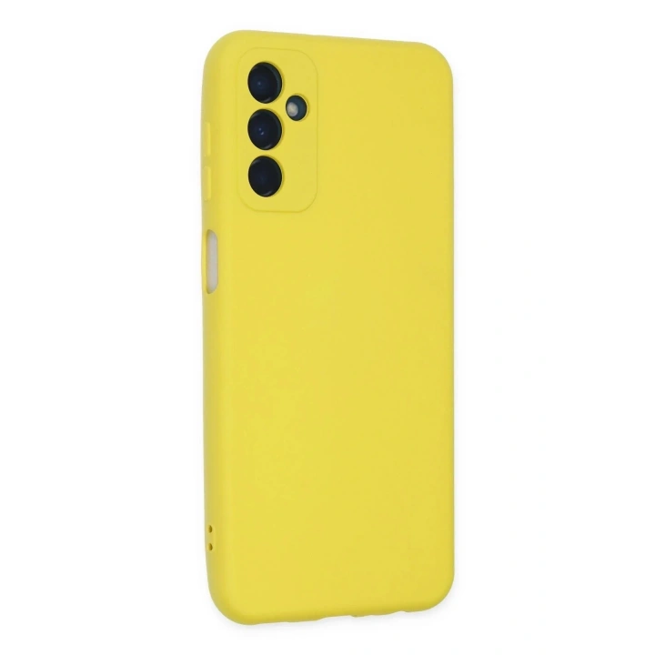 Mey İthalat®  Samsung Galaxy M23 Kılıf Nano içi Kadife Silikon - Sarı