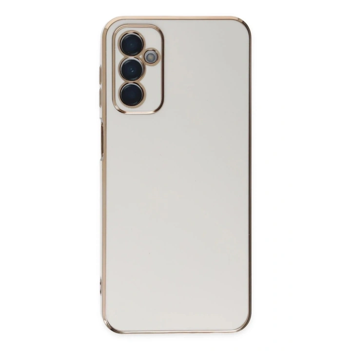 Mey İthalat®  Samsung Galaxy M23 Kılıf Volet Silikon - Beyaz