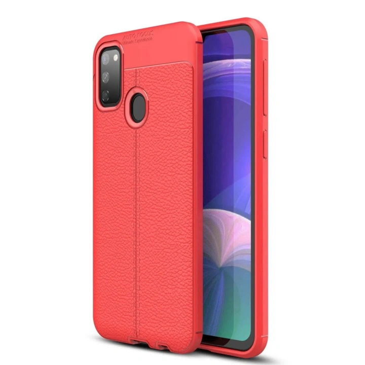 Mey İthalat®  Samsung Galaxy M30S Kılıf Auto Focus Kapak - Kırmızı