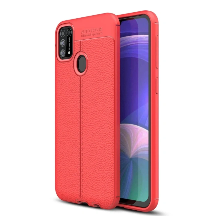 Mey İthalat®  Samsung Galaxy M31 Kılıf Auto Focus Kapak - Kırmızı