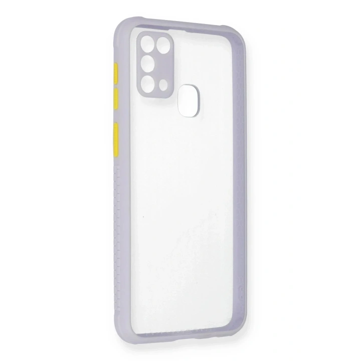 Mey İthalat®  Samsung Galaxy M31 Kılıf Miami Şeffaf Silikon - Lila