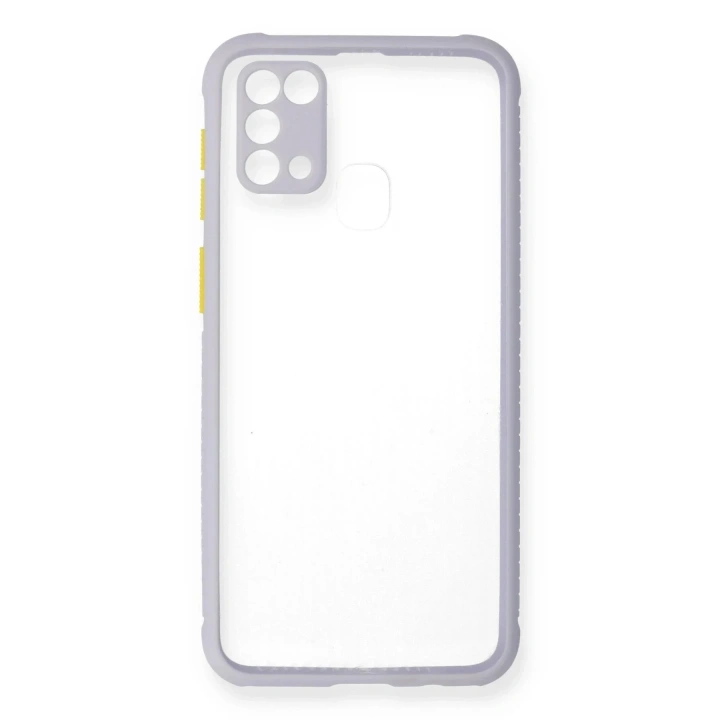 Mey İthalat®  Samsung Galaxy M31 Kılıf Miami Şeffaf Silikon - Lila