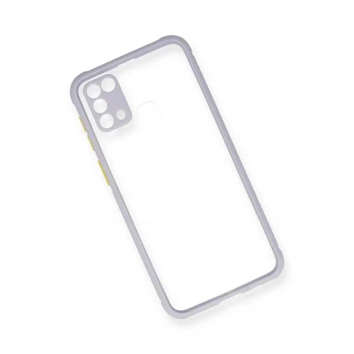 Mey İthalat®  Samsung Galaxy M31 Kılıf Miami Şeffaf Silikon - Lila