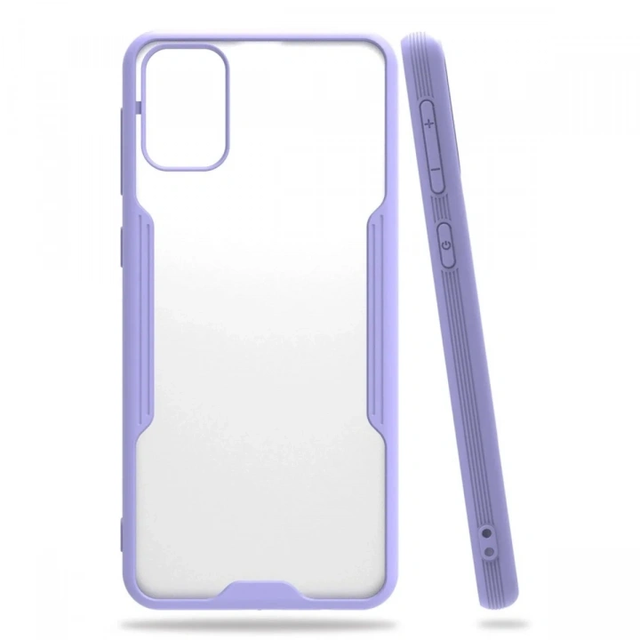 Mey İthalat®  Samsung Galaxy M31 Kılıf Platin Silikon - Lila