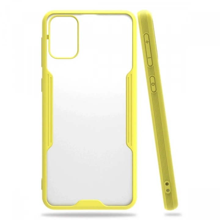 Mey İthalat®  Samsung Galaxy M31 Kılıf Platin Silikon - Sarı