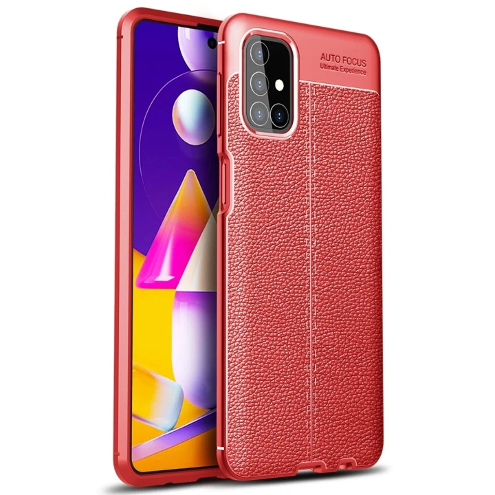 Mey İthalat®  Samsung Galaxy M31S Kılıf Auto Focus Kapak - Kırmızı