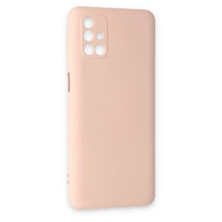 Mey İthalat®  Samsung Galaxy M31S Kılıf Nano içi Kadife Silikon - Pudra