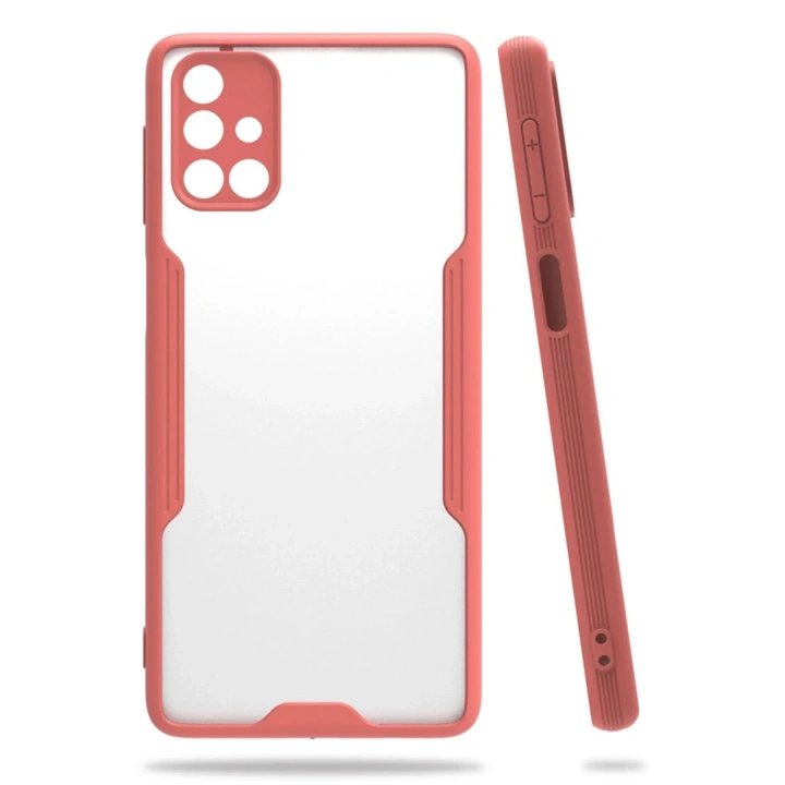 Mey İthalat®  Samsung Galaxy M31S Kılıf Platin Silikon - Pembe